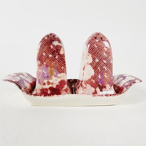 Vintage Royal Winton Grimwades Ceramic Salt & Pepper Shakers with Tray