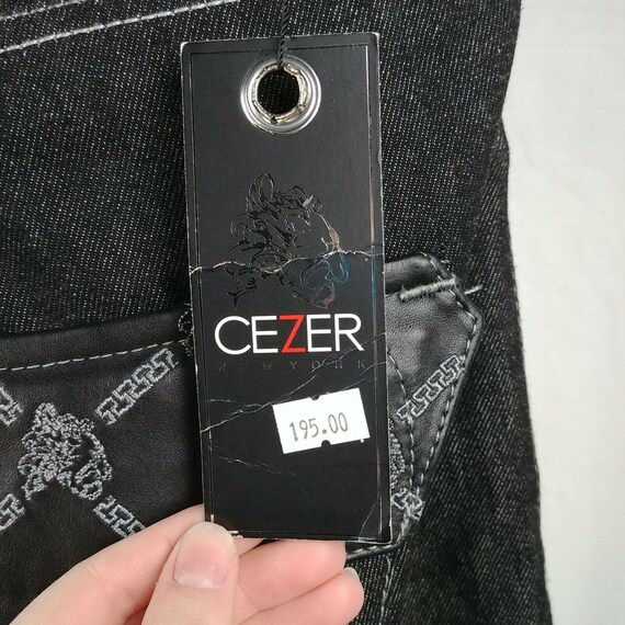 Cezer Black Dark Wash Denim Jeans Mens Size 42 10… - image 5