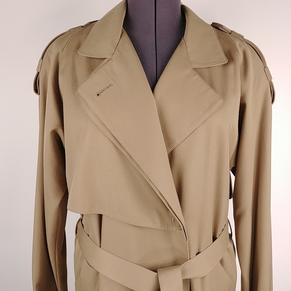 Fleet Street Vintage Tan Full Length Trench Coat Jacket Womens | Etsy