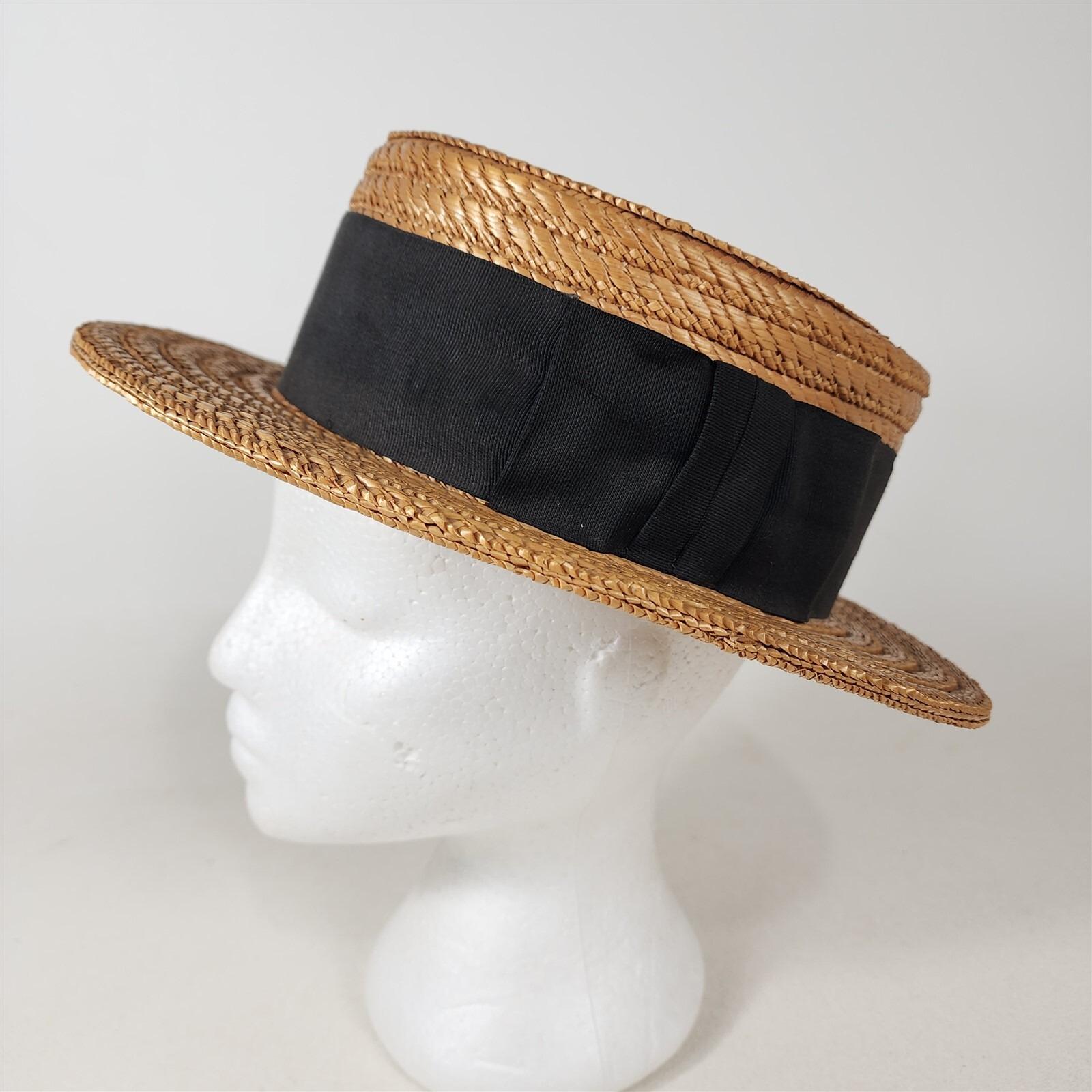 Antique Straw Boater Hat - Etsy display picture 1