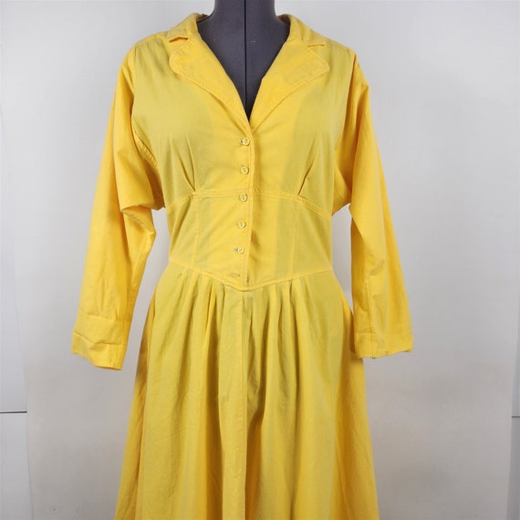 Vintage 1980s Pea Patch New York Yellow Long Slee… - image 1
