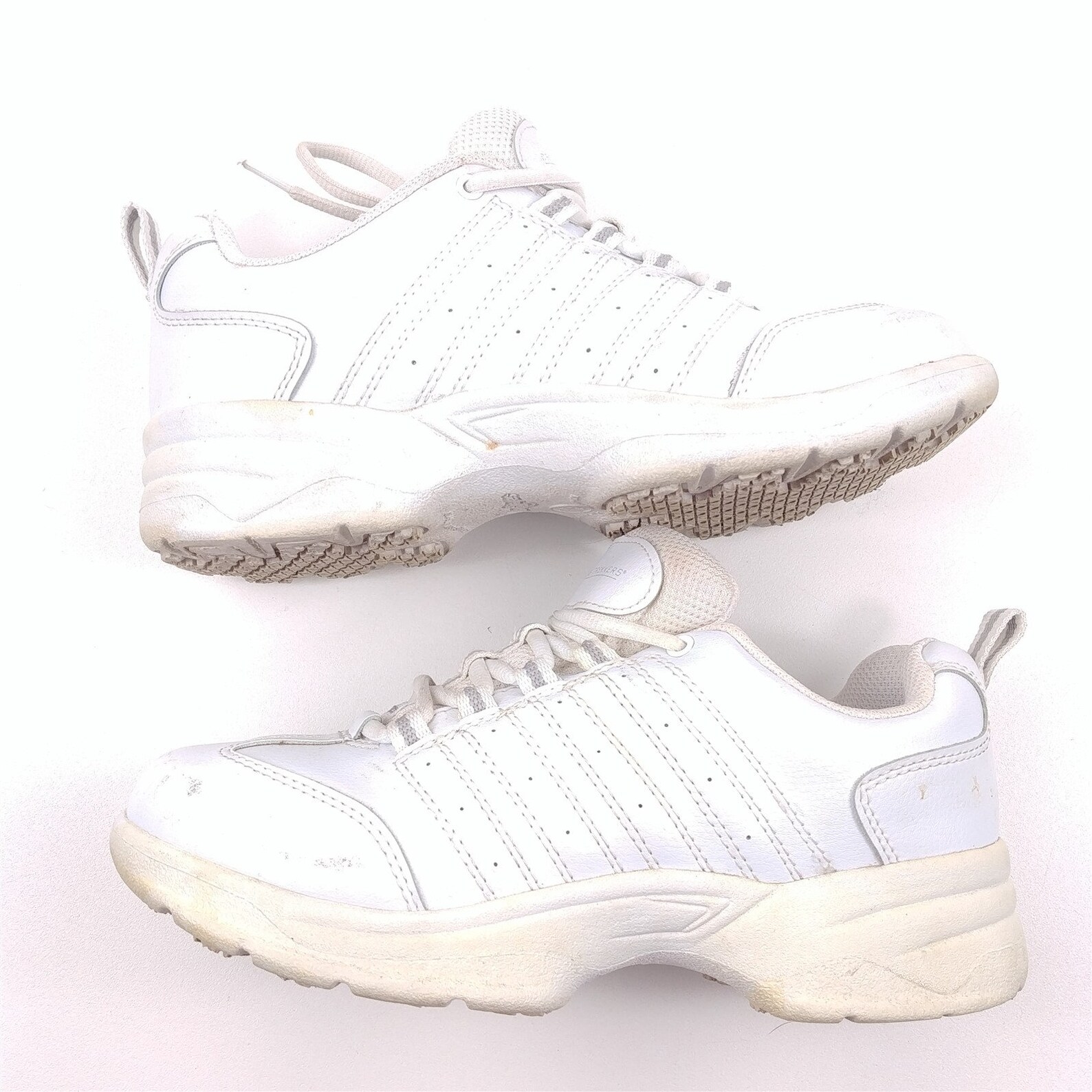 Cross Trekkers White Basketball Athletic Shoe Lace Up Sz 6