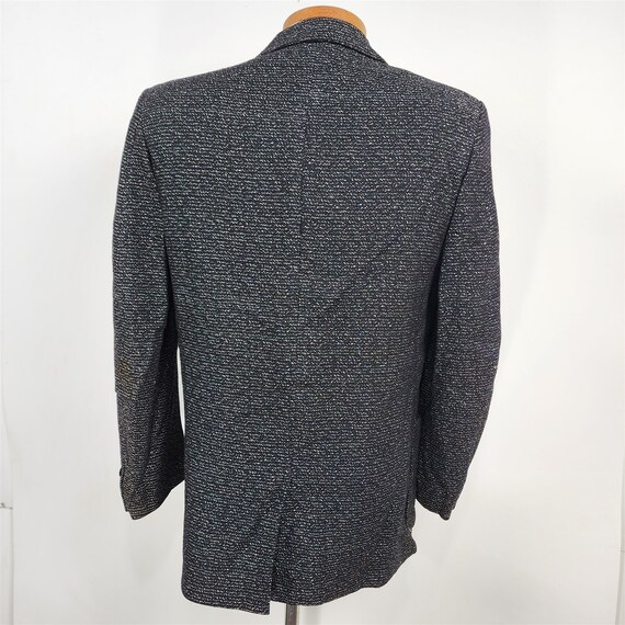 Vintage Middishade Black Tweed 2 Button Suit Jack… - image 7