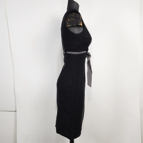Vintage 1950s Gay Gibson Black Cotton Dress w/ Ja… - image 8