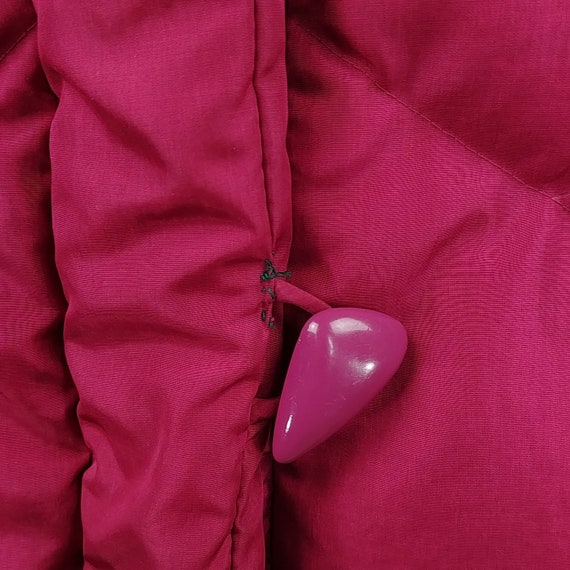 J Gallery Vintage Down Coat Magenta Full Length Zi