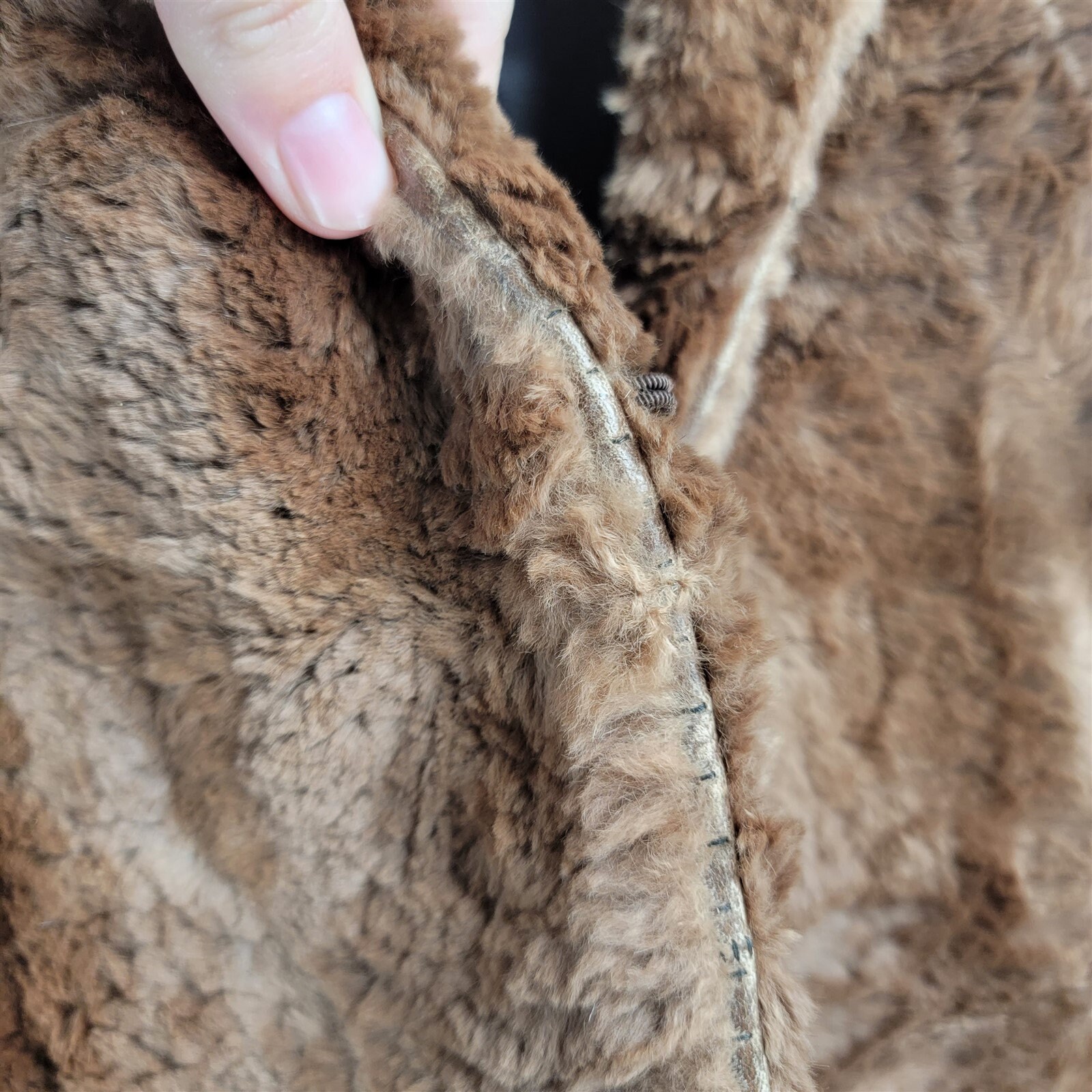 ムートン・ファーコート Plain Textured Brown Tibet Fur Short Jacket Brown Shaggy Fur Coat, , Short , Fluffy - Etsy