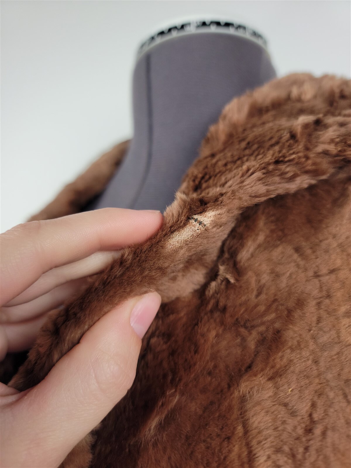 【rrr】Luan POODLE FUR COAT ブラウン Vintage Brown Fur Coat Tight Short Fur Lined Womens L/XL - Etsy