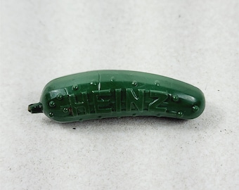 Vintage Heinz Pickle Pin Food Advertising Plastic Novelty