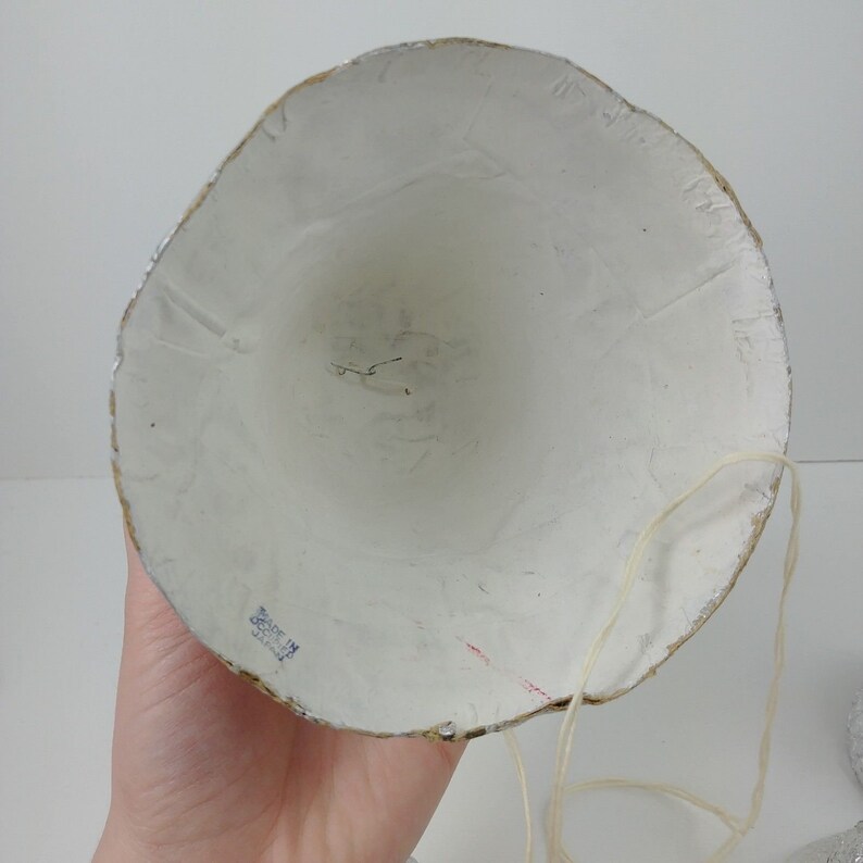 7 Vintage Foil Leaf Paper Mache Craft Japanese Overstock Replacement Bells 23