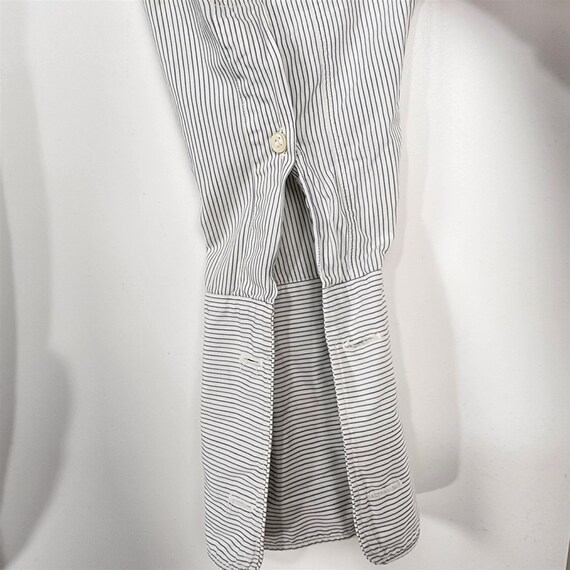 Vintage Excello White & Blue Pinstripe Long Sleev… - image 5