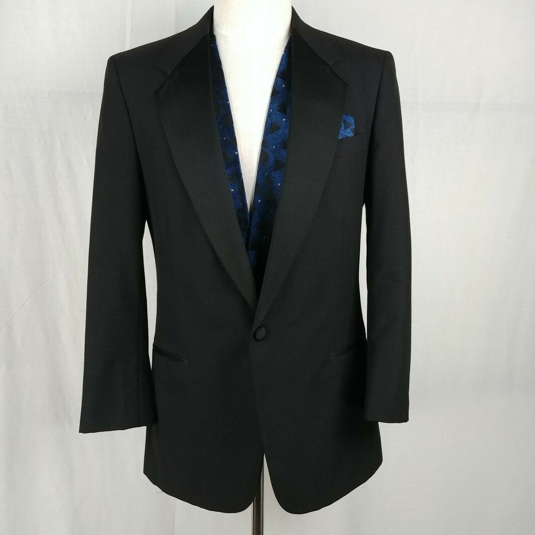 Giorgio Patrino Black Wool Suit Tuxedo Tux Mens Size 43 Reg - Etsy