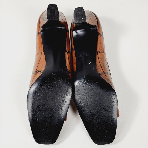 Vintage Town & Country Shoes Brown Leather Heels … - image 7