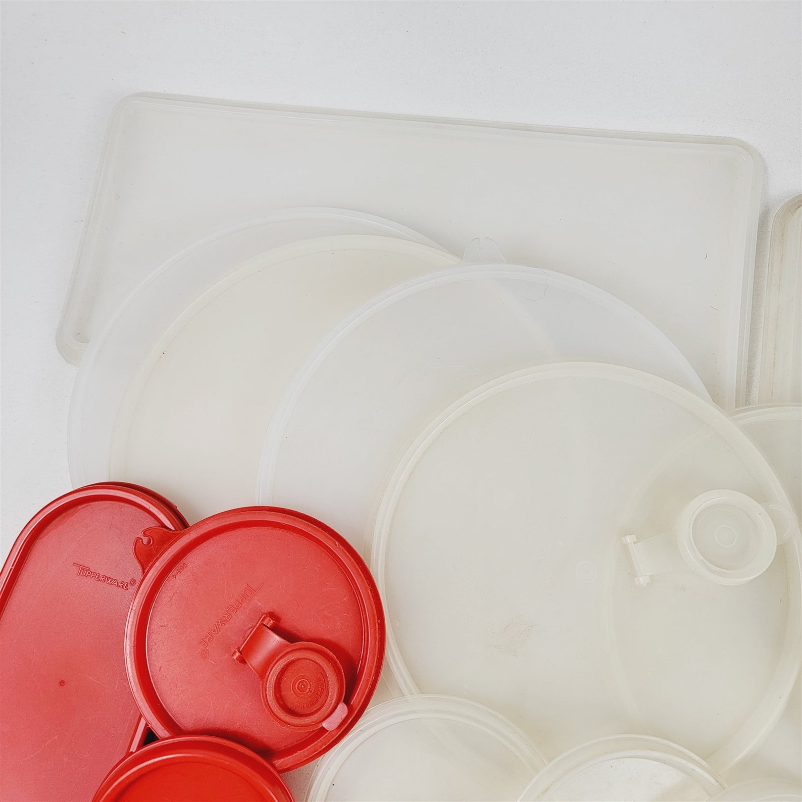 21 Vintage Tupperware Replacement Lids Clear Various Sizes Etsy