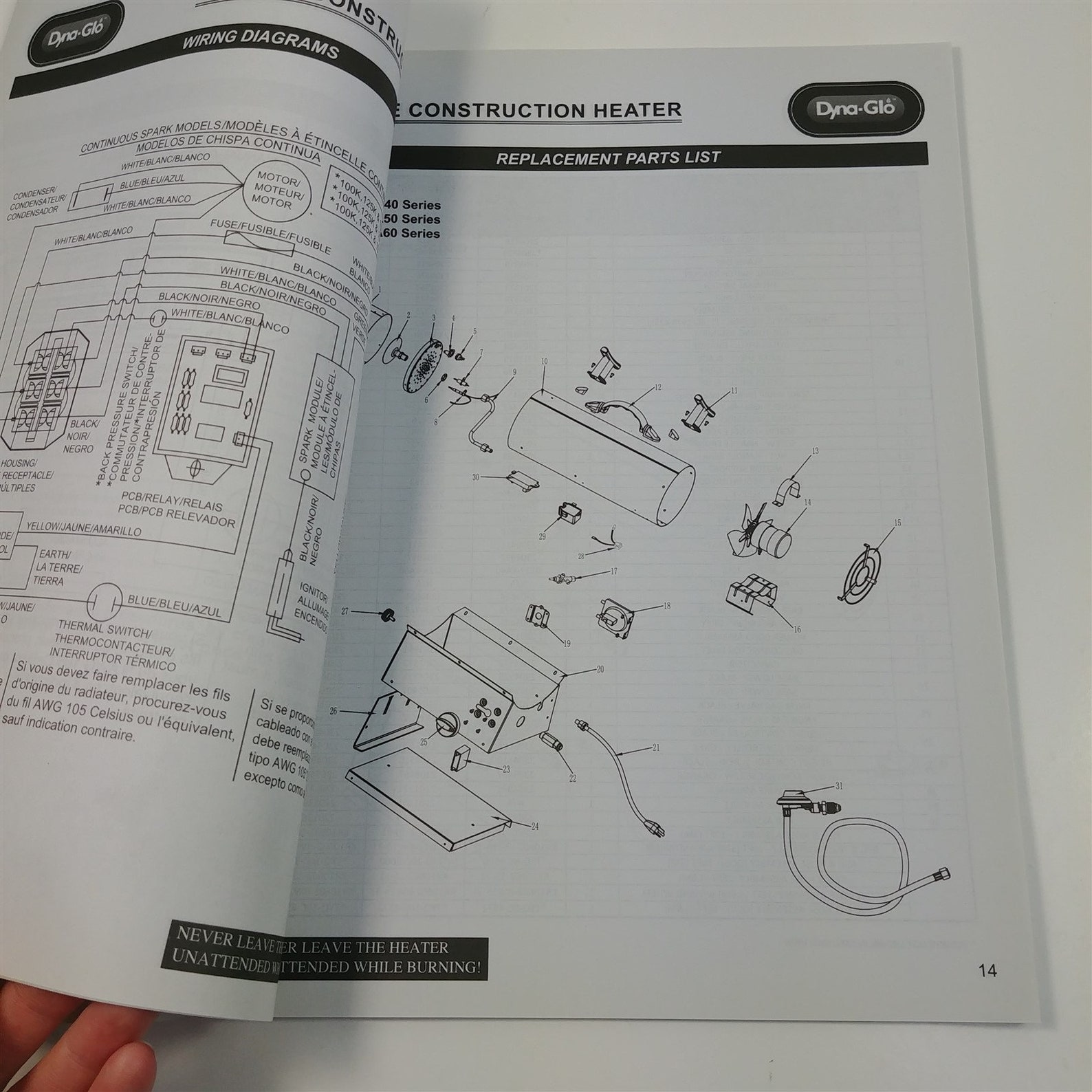 DynaGlo Propane Construction Heater Delux Pro Owners Manual Etsy