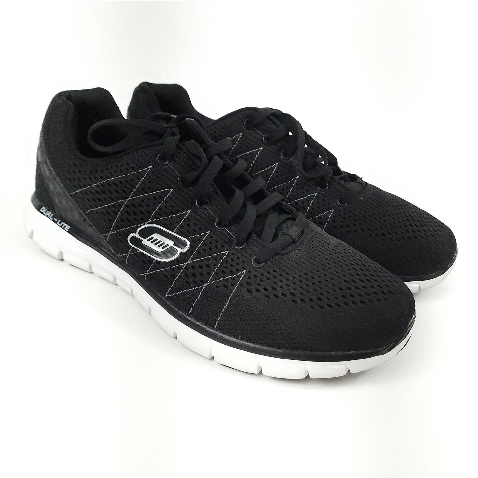 Skechers Lite Memory Black Lace Sneakers - Etsy