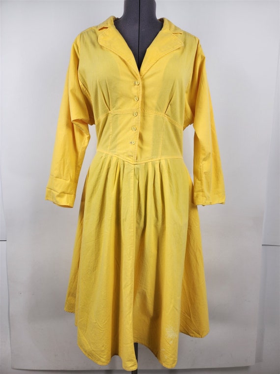 Vintage 1980s Pea Patch New York Yellow Long Slee… - image 2