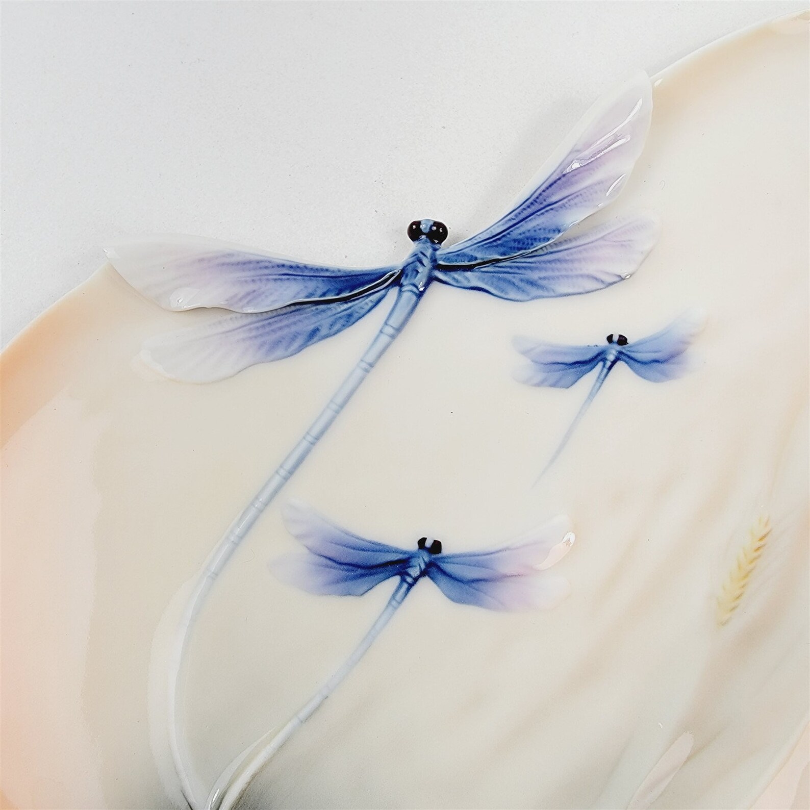 Franz Collection Porcelain Dragonfly Plate Platter FZ00051 Etsy