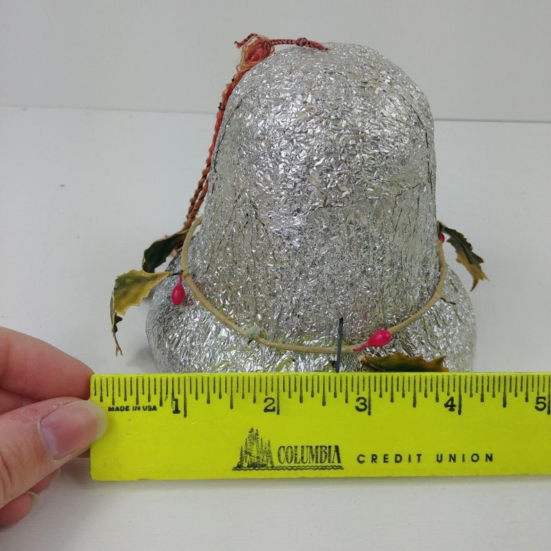 Vintage Foil Leaf Paper Mache Craft Japanese Bell Green Leaf 28