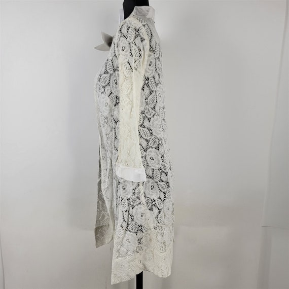 Vintage 1960s White Cream Lace Jacket Womens Size… - image 5