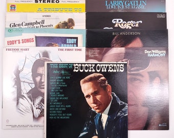 Men of Country Western 1970s 9 Records Buck Owens, Don Williams, Bill Anderson