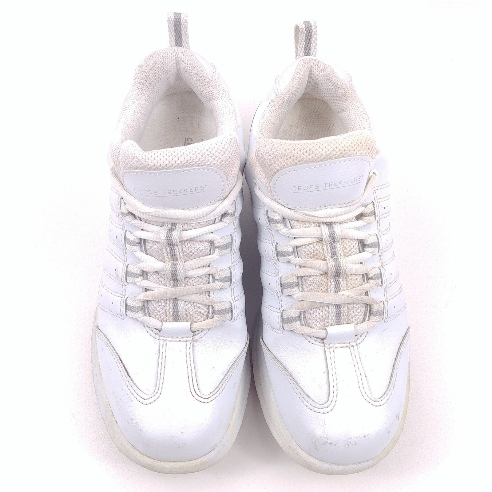Cross Trekkers White Basketball Athletic Shoe Lace Up Sz 6