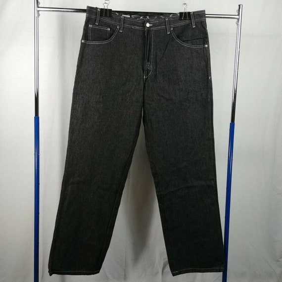 Cezer Black Dark Wash Denim Jeans Mens Size 42 10… - image 1