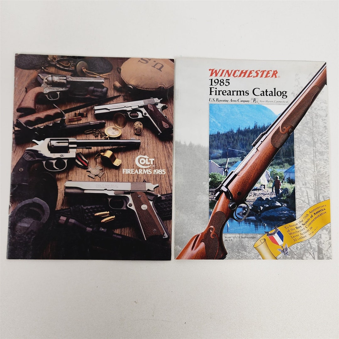 2 Vintage 1985 Firearms Catalog Colt Winchester Magazine Etsy