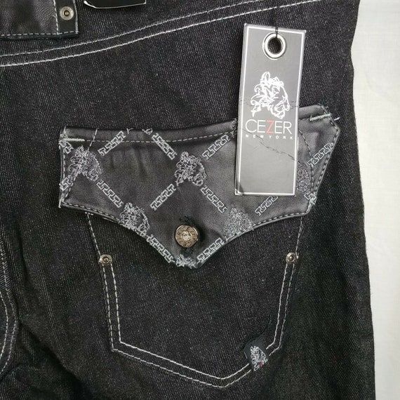 Cezer Black Dark Wash Denim Jeans Mens Size 42 10… - image 9