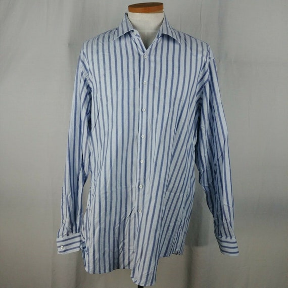 Elevee Custom Tailored Blue Striped 