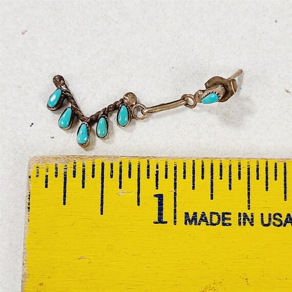 Vintage Native American Zuni Turquoise Sterling S… - image 7