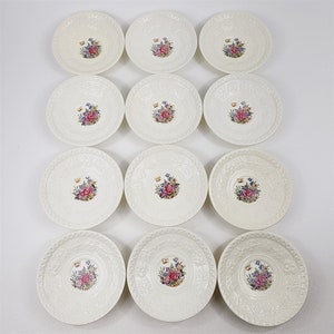 12 Vintage Wedgwood Tintern Wellesley Saucer Plate Bowls - 5 3/4&quot;
