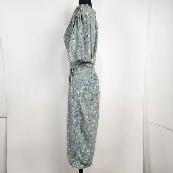 Vintage 1990s Phoebe Blue & Yellow Floral Short S… - image 5