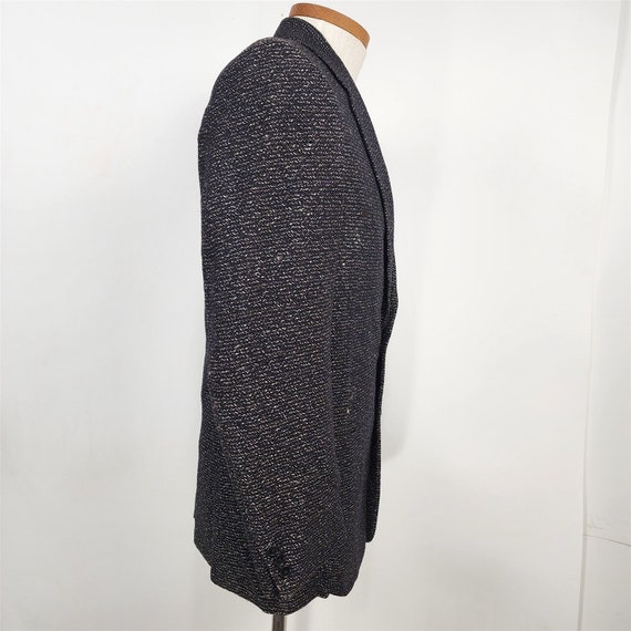 Vintage Middishade Black Tweed 2 Button Suit Jack… - image 10