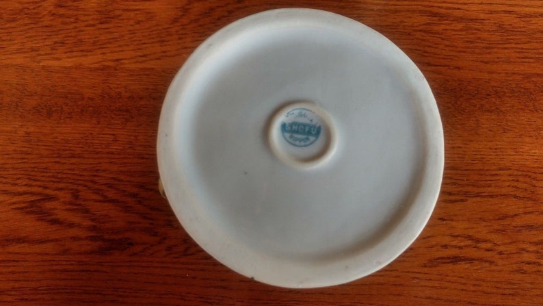 Vintage Ceramic Porcelain Jar Sugar Pot 2 Handles No Lid Shofu Nippon Painted