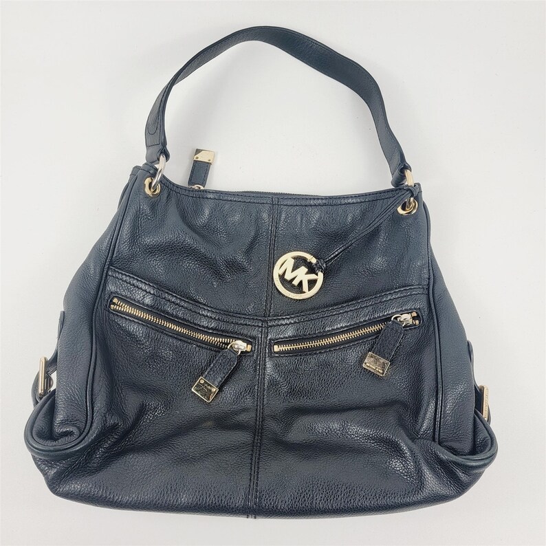 Michael Kors shops Soft Black Leather Hobo Handbag Shoulder Bag