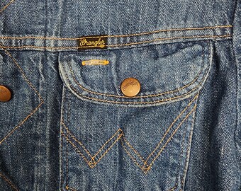 70s Wrangler USA製 vintage denim Jacket Vintage 1970s Wrangler Denim Jean Jacket Size 38 - Etsy