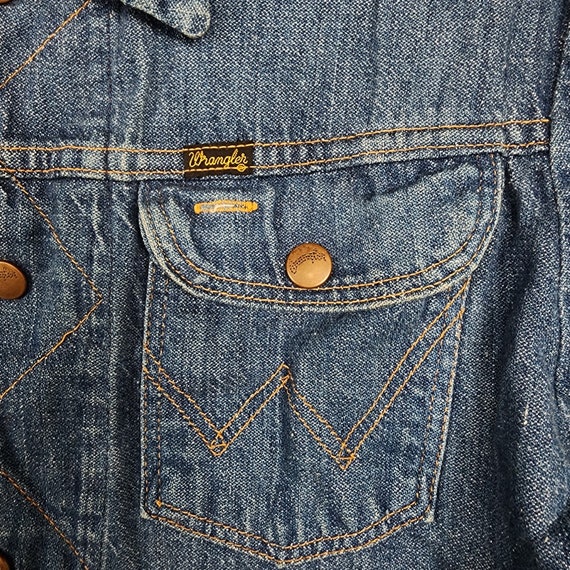 70s Wrangler USA製 vintage denim Jacket Vintage Wrangler Denim Jacket 70s Made in Japan Size L Blue