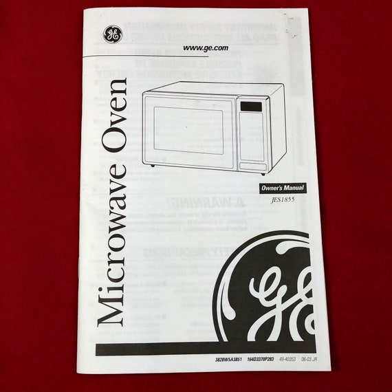 Ge 1 8 Cu Ft Countertop Microwave Jes1855pbh Replacement Etsy