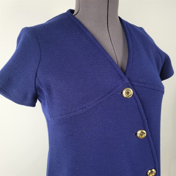 Vintage 1970s Frederick & Nelson Blue Wool Knit S… - image 2