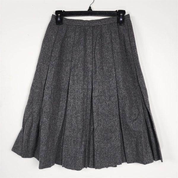 Pleated Wool Skirt - Etsy