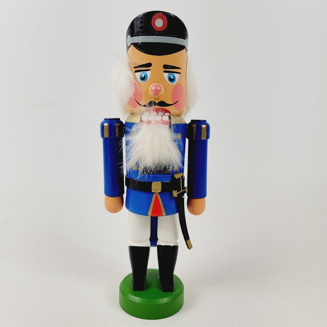 Erzgebirge Nutcracker German Democratic Republic Sword Fur Etsy