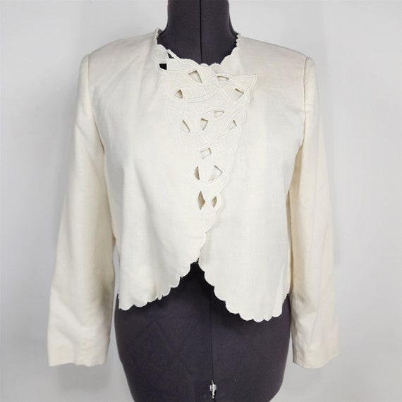 Vintage Acquisition Cream Linen Blazer Jacket