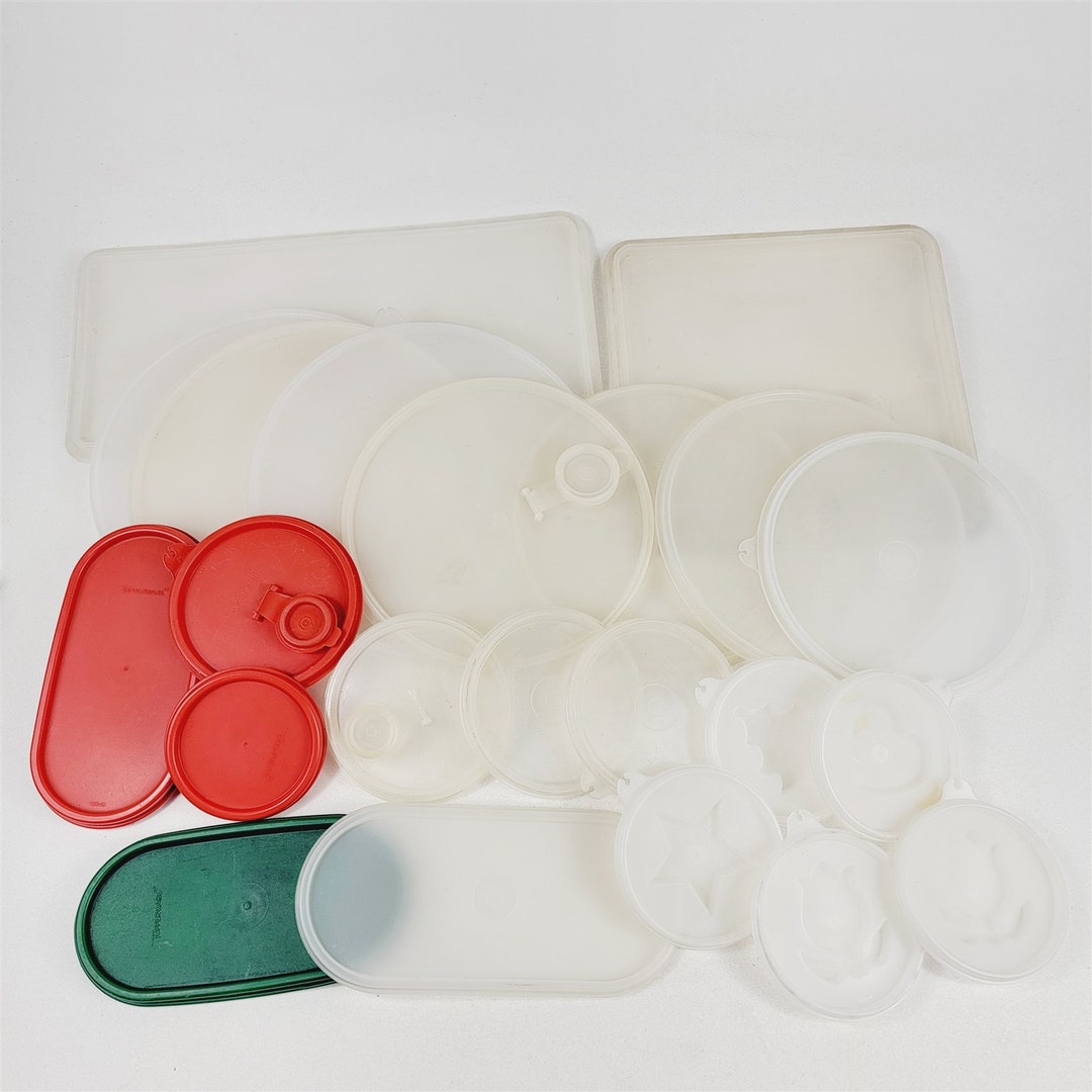 21 Vintage Tupperware Replacement Lids Clear Various Sizes Etsy