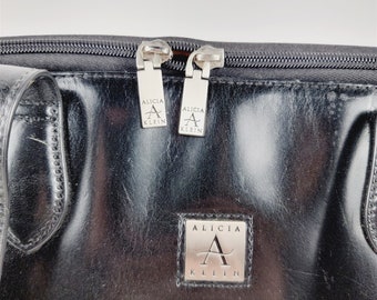 Alicia Klein Tote Vegan Leather Black Laptop Bag Carry On