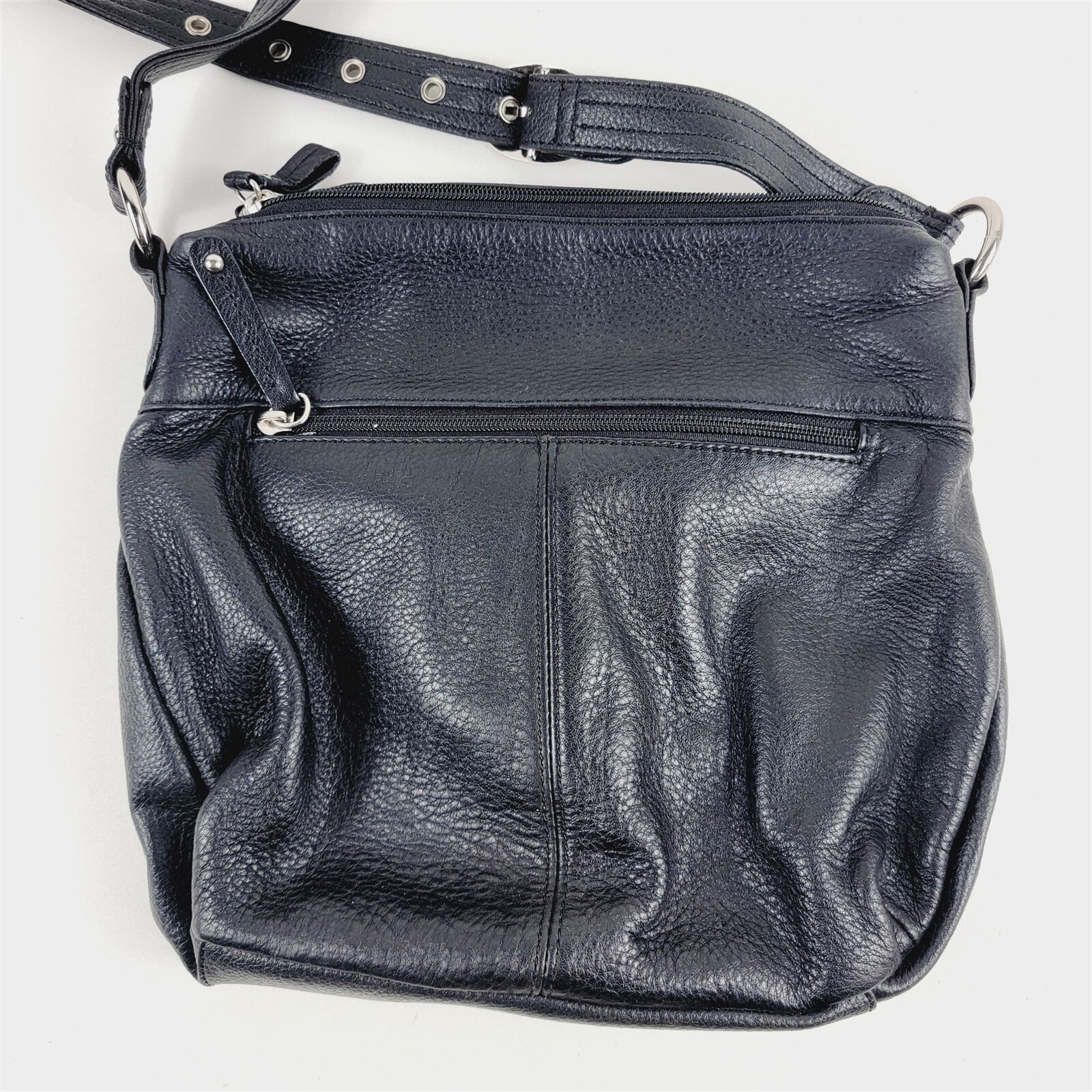 Stone Co. Black leather Pebble Shoulder Bag Purse 11 wide x 10 tall Etsy