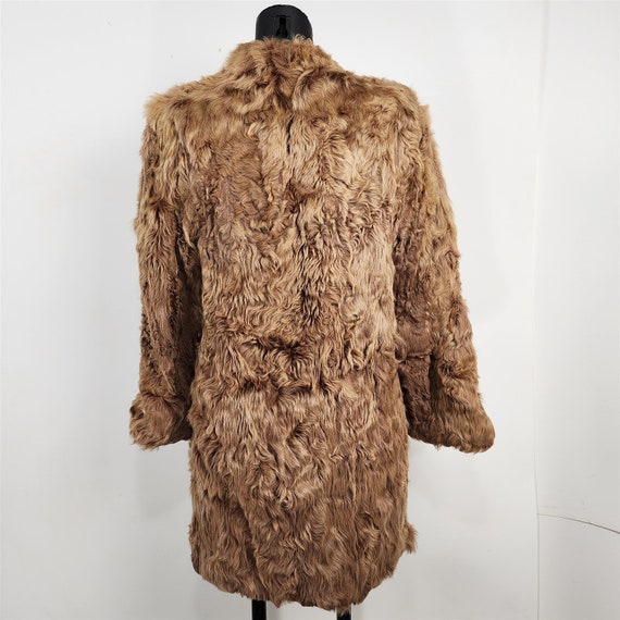 Vintage Womens Brown Real Lamb Fur Coat - image 7