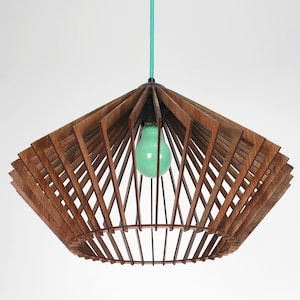 Modern Triangle Decorative Chandelier, Wood Harmonic Chandelier, Rustic Chandelier, Customizable Ceiling, Home Living, Ceiling Light Fixture