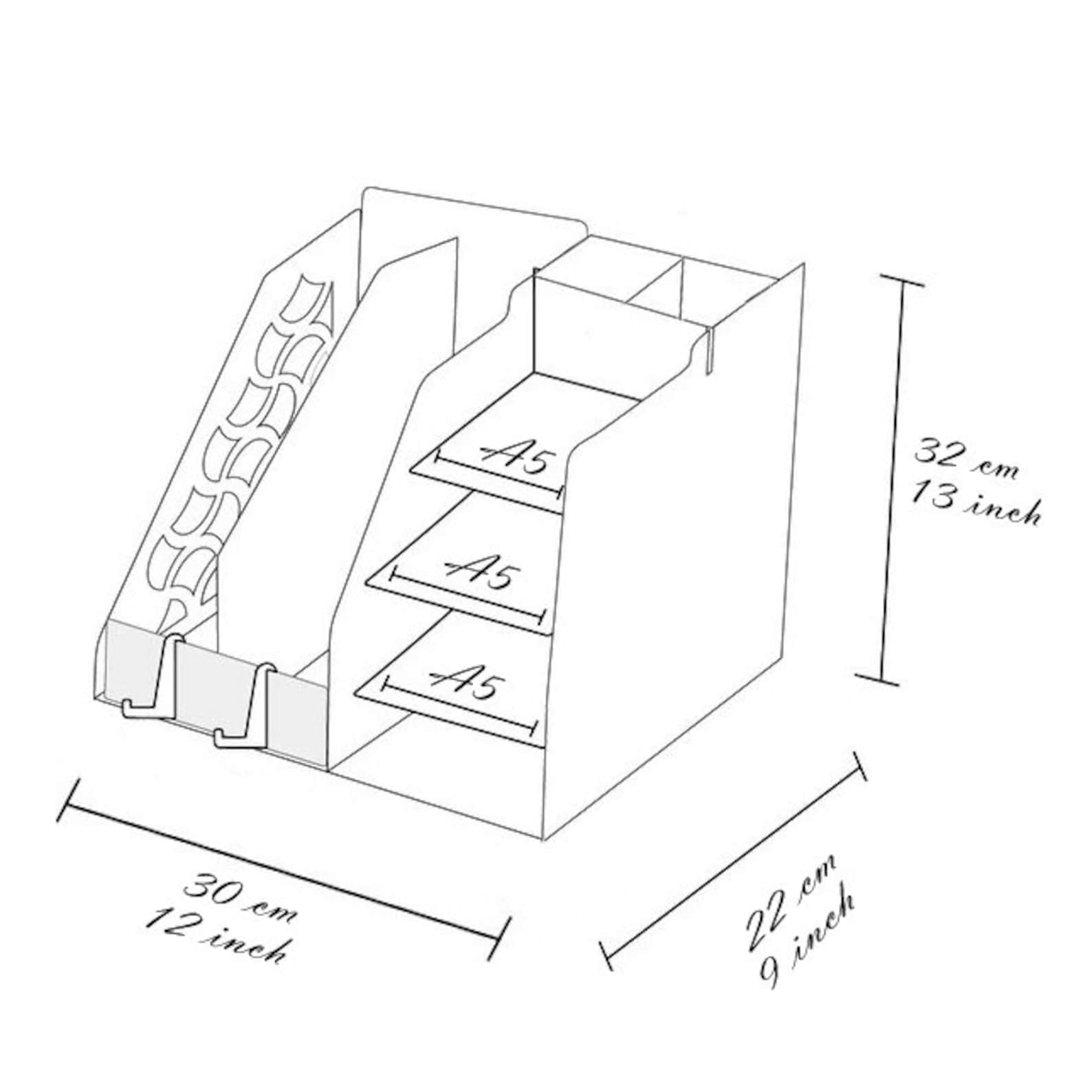 Wooden Desk Organizer With for Stationary Home Office Supply Etsy