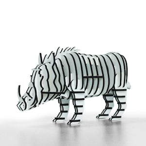 3D Wild Boar wooden decoration puzzle,  Lazer Cut, Wooden gift for kids,Home living decoration,  Wooden animal puzzle,DIY