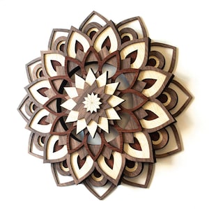 Mandala Wall Decor, Wooden Wall Art, Multi-Layer Wooden Art,3D Decor, Wall Hangings, Wooden Art, Living Room, Housewarming Gift, Home Decor